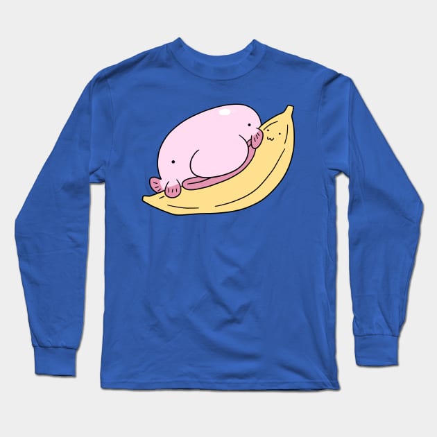 Blobfish and Banana Long Sleeve T-Shirt by saradaboru